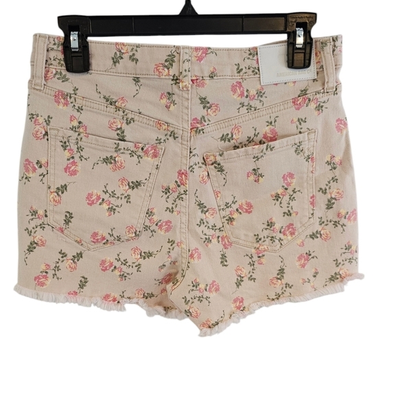 3/$25 American Rag Size 5 27 High Rise Mom Short Pink Floral Print - Picture 2 of 5